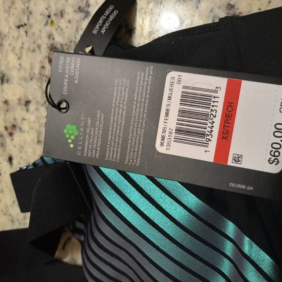 Brand New Under Armour Metallic Blue Sport Bra (Size: XS) - Picture 5 of 5
